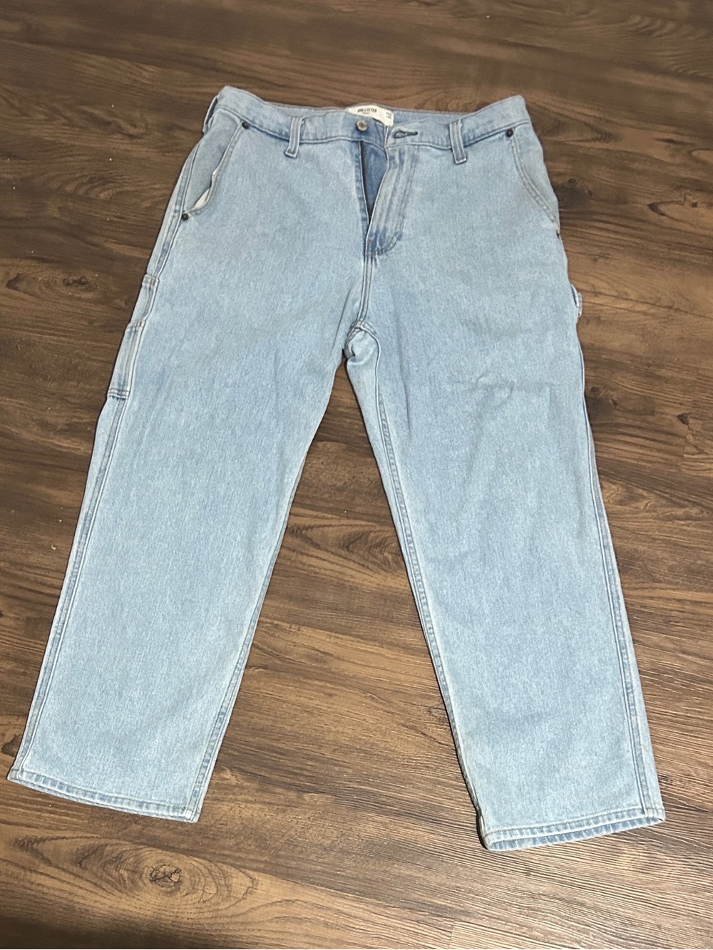 Hollister Light Blue Men’s Relaxed Carpenter Jeans